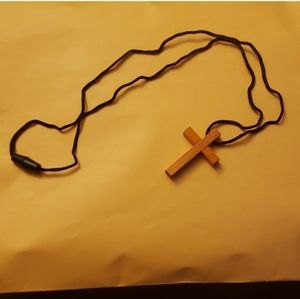Wooden Cross Necklace